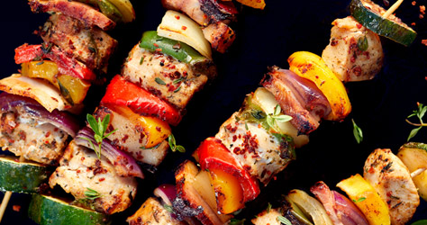 Mediterranean Zucchini Chicken Skewers